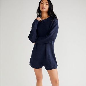 Free people beach sweater romper Medium NWOT